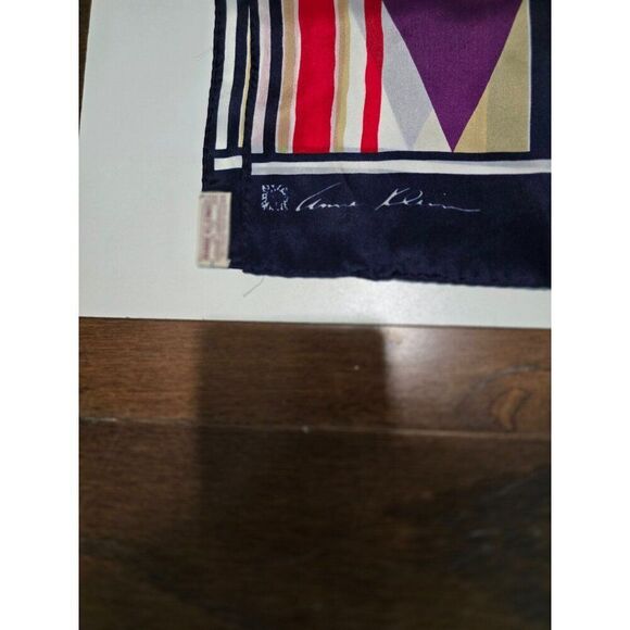Anne Klein Vintage Silk Geometric Pattern Scarf Made In Japan old money Elegant - Picture 4 of 6